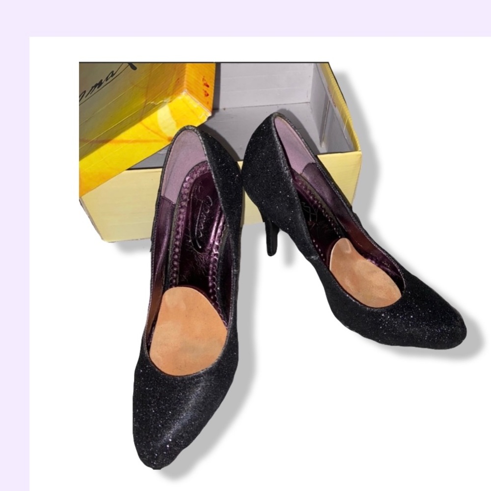 Gomax Black Glitter High Heel